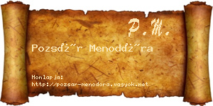 Pozsár Menodóra névjegykártya